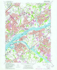 Beverly New Jersey Historical topographic map, 1:24000 scale, 7.5 X 7.5 Minute, Year 1966