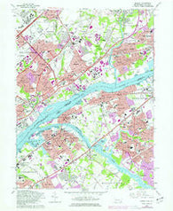 Beverly New Jersey Historical topographic map, 1:24000 scale, 7.5 X 7.5 Minute, Year 1966