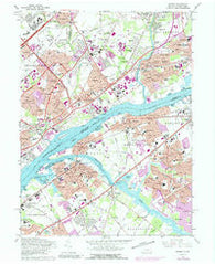 Beverly New Jersey Historical topographic map, 1:24000 scale, 7.5 X 7.5 Minute, Year 1966