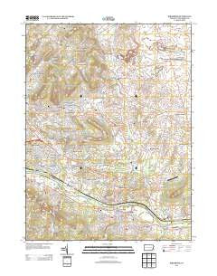 Birdsboro Pennsylvania Historical topographic map, 1:24000 scale, 7.5 X 7.5 Minute, Year 2013