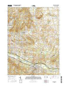 Birdsboro Pennsylvania Current topographic map, 1:24000 scale, 7.5 X 7.5 Minute, Year 2016