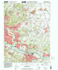 Birdsboro Pennsylvania Historical topographic map, 1:24000 scale, 7.5 X 7.5 Minute, Year 1999