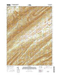 Blain Pennsylvania Current topographic map, 1:24000 scale, 7.5 X 7.5 Minute, Year 2016