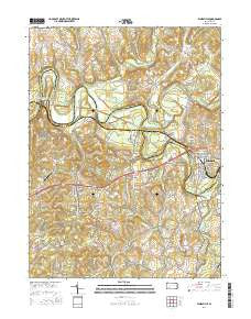 Blairsville Pennsylvania Current topographic map, 1:24000 scale, 7.5 X 7.5 Minute, Year 2016