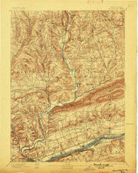 Bloomsburg Pennsylvania Historical topographic map, 1:62500 scale, 15 X 15 Minute, Year 1894