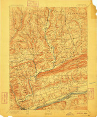 Bloomsburg Pennsylvania Historical topographic map, 1:62500 scale, 15 X 15 Minute, Year 1894