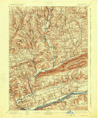 Bloomsburg Pennsylvania Historical topographic map, 1:62500 scale, 15 X 15 Minute, Year 1894