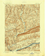 Bloomsburg Pennsylvania Historical topographic map, 1:62500 scale, 15 X 15 Minute, Year 1894