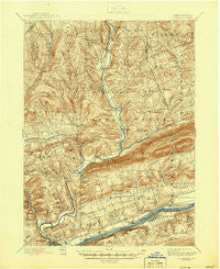 Bloomsburg Pennsylvania Historical topographic map, 1:62500 scale, 15 X 15 Minute, Year 1894