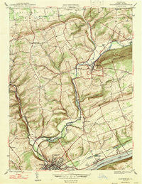 Bloomsburg Pennsylvania Historical topographic map, 1:24000 scale, 7.5 X 7.5 Minute, Year 1947
