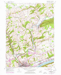 Bloomsburg Pennsylvania Historical topographic map, 1:24000 scale, 7.5 X 7.5 Minute, Year 1953
