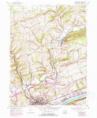 Bloomsburg Pennsylvania Historical topographic map, 1:24000 scale, 7.5 X 7.5 Minute, Year 1953