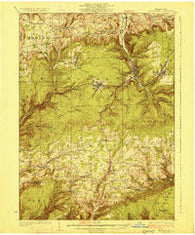 Blossburg Pennsylvania Historical topographic map, 1:62500 scale, 15 X 15 Minute, Year 1927