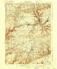 Blossburg Pennsylvania Historical topographic map, 1:62500 scale, 15 X 15 Minute, Year 1927