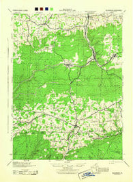 Blossburg Pennsylvania Historical topographic map, 1:62500 scale, 15 X 15 Minute, Year 1944