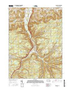 Blossburg Pennsylvania Current topographic map, 1:24000 scale, 7.5 X 7.5 Minute, Year 2016