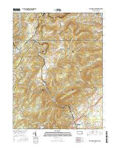 Blue Ridge Summit Pennsylvania Current topographic map, 1:24000 scale, 7.5 X 7.5 Minute, Year 2016