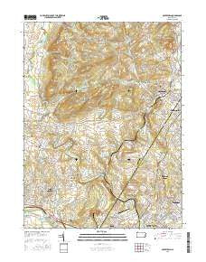 Boyertown Pennsylvania Current topographic map, 1:24000 scale, 7.5 X 7.5 Minute, Year 2016