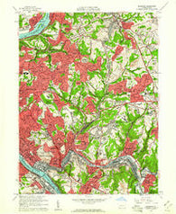 Braddock Pennsylvania Historical topographic map, 1:24000 scale, 7.5 X 7.5 Minute, Year 1960