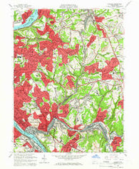 Braddock Pennsylvania Historical topographic map, 1:24000 scale, 7.5 X 7.5 Minute, Year 1960