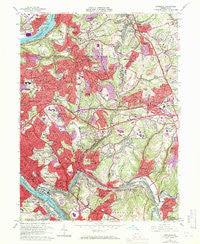 Braddock Pennsylvania Historical topographic map, 1:24000 scale, 7.5 X 7.5 Minute, Year 1960