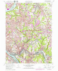 Braddock Pennsylvania Historical topographic map, 1:24000 scale, 7.5 X 7.5 Minute, Year 1960