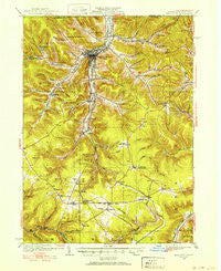 Bradford Pennsylvania Historical topographic map, 1:62500 scale, 15 X 15 Minute, Year 1924
