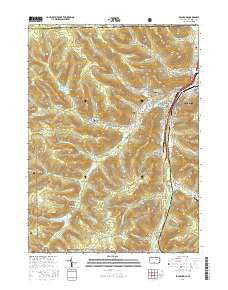 Bradford Pennsylvania Current topographic map, 1:24000 scale, 7.5 X 7.5 Minute, Year 2016