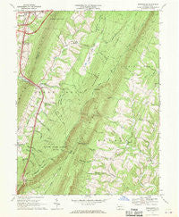 Breezewood Pennsylvania Historical topographic map, 1:24000 scale, 7.5 X 7.5 Minute, Year 1967