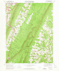 Breezewood Pennsylvania Historical topographic map, 1:24000 scale, 7.5 X 7.5 Minute, Year 1967