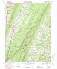Breezewood Pennsylvania Historical topographic map, 1:24000 scale, 7.5 X 7.5 Minute, Year 1967