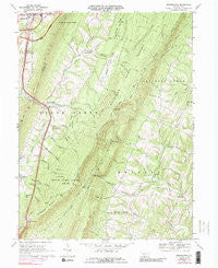 Breezewood Pennsylvania Historical topographic map, 1:24000 scale, 7.5 X 7.5 Minute, Year 1969