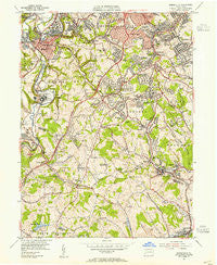 Bridgeville Pennsylvania Historical topographic map, 1:24000 scale, 7.5 X 7.5 Minute, Year 1953