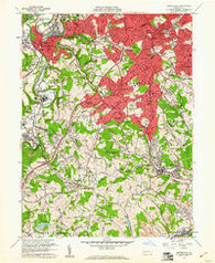 Bridgeville Pennsylvania Historical topographic map, 1:24000 scale, 7.5 X 7.5 Minute, Year 1960