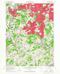Bridgeville Pennsylvania Historical topographic map, 1:24000 scale, 7.5 X 7.5 Minute, Year 1960