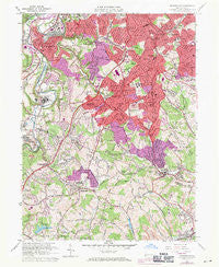 Bridgeville Pennsylvania Historical topographic map, 1:24000 scale, 7.5 X 7.5 Minute, Year 1960