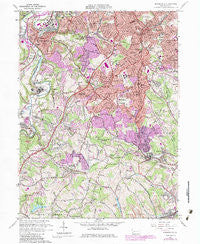 Bridgeville Pennsylvania Historical topographic map, 1:24000 scale, 7.5 X 7.5 Minute, Year 1960