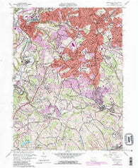 Bridgeville Pennsylvania Historical topographic map, 1:24000 scale, 7.5 X 7.5 Minute, Year 1960