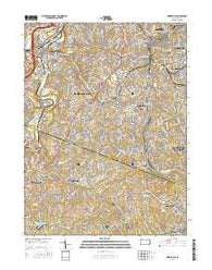 Bridgeville Pennsylvania Current topographic map, 1:24000 scale, 7.5 X 7.5 Minute, Year 2016