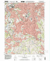 Bridgeville Pennsylvania Historical topographic map, 1:24000 scale, 7.5 X 7.5 Minute, Year 1993