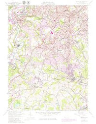 Bridgeville Pennsylvania Historical topographic map, 1:24000 scale, 7.5 X 7.5 Minute, Year 1960