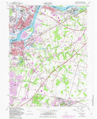 Bristol Pennsylvania Historical topographic map, 1:24000 scale, 7.5 X 7.5 Minute, Year 1955