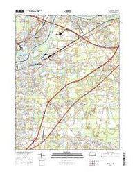 Bristol Pennsylvania Current topographic map, 1:24000 scale, 7.5 X 7.5 Minute, Year 2016