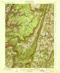 Broad Top Pennsylvania Historical topographic map, 1:62500 scale, 15 X 15 Minute, Year 1933