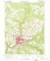 Brookville Pennsylvania Historical topographic map, 1:24000 scale, 7.5 X 7.5 Minute, Year 1969