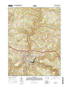 Brookville Pennsylvania Current topographic map, 1:24000 scale, 7.5 X 7.5 Minute, Year 2016