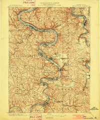 Brownsville Pennsylvania Historical topographic map, 1:62500 scale, 15 X 15 Minute, Year 1902