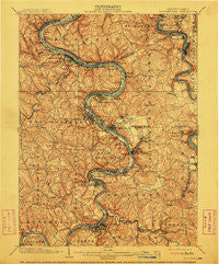 Brownsville Pennsylvania Historical topographic map, 1:62500 scale, 15 X 15 Minute, Year 1906