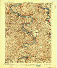 Brownsville Pennsylvania Historical topographic map, 1:62500 scale, 15 X 15 Minute, Year 1906