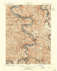 Brownsville Pennsylvania Historical topographic map, 1:62500 scale, 15 X 15 Minute, Year 1931